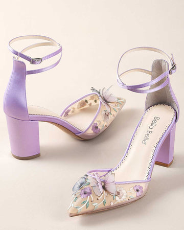 bella belle shoes eliza butterfly block heels