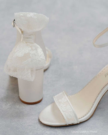 bella belle shoes laurie lace bow block heels