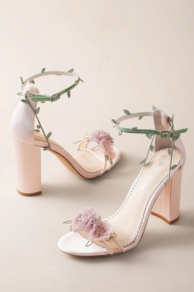 bella belle blush block heels