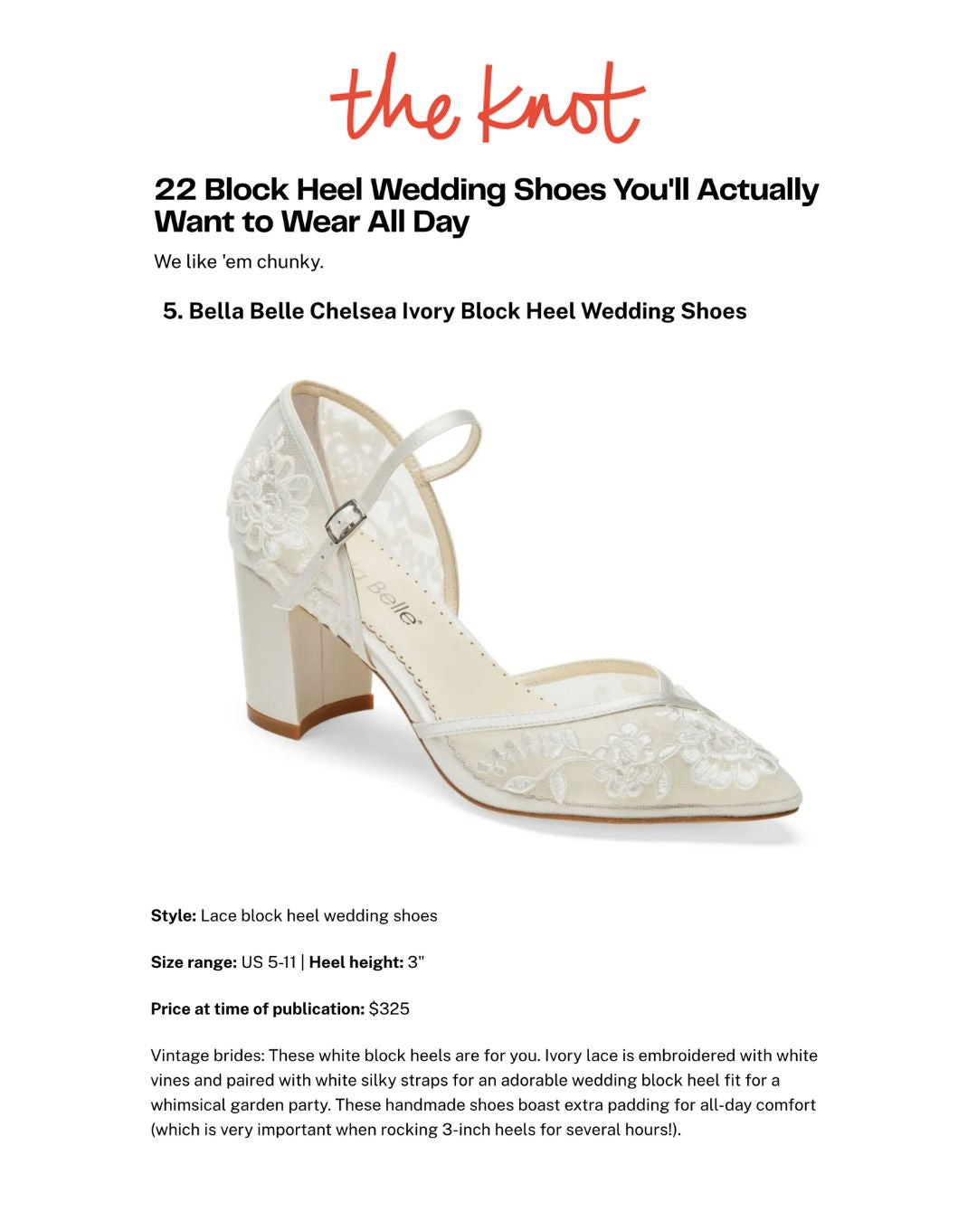 bella belle shoes the knot press feature