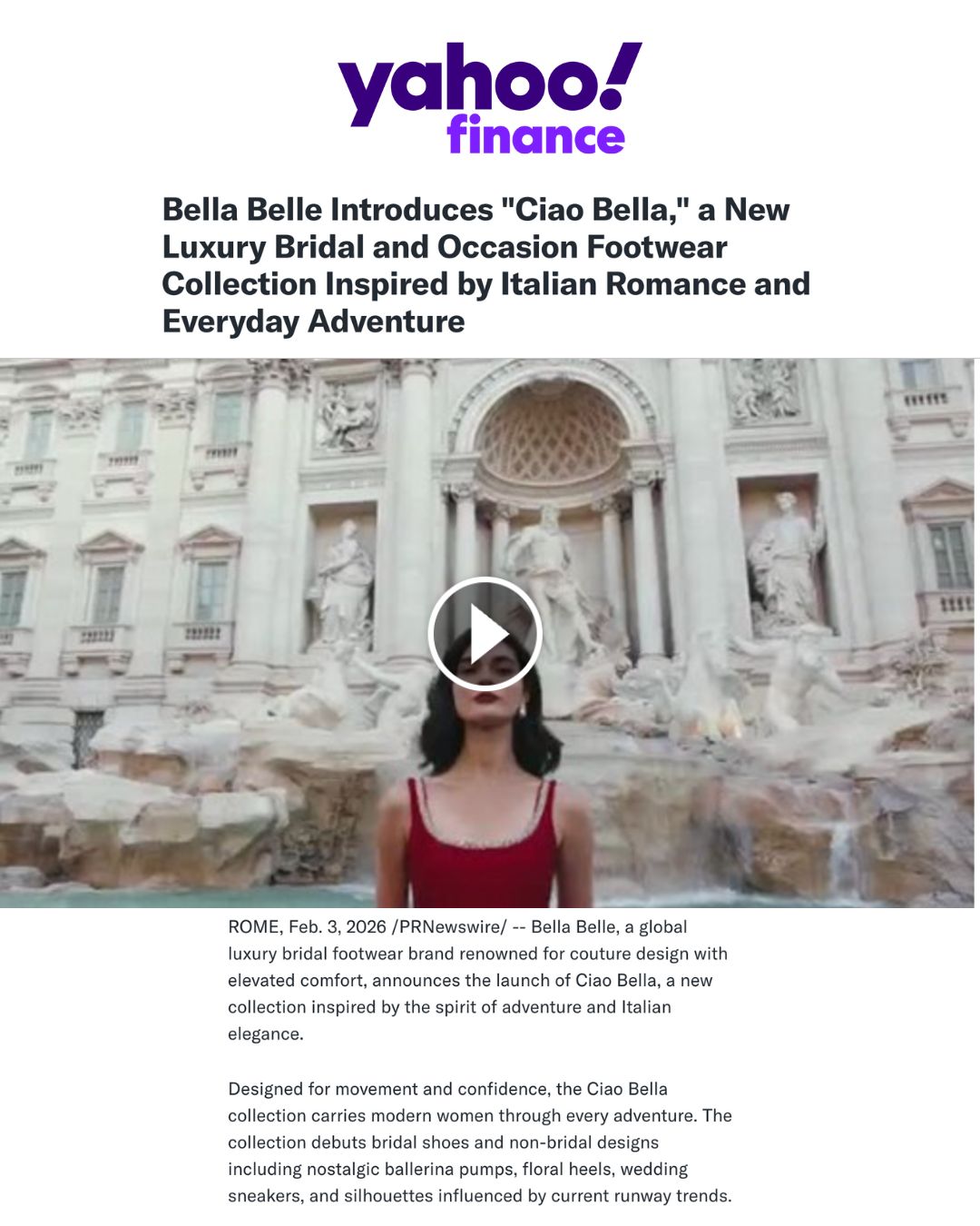 bella belle shoes yahoo finance press feature