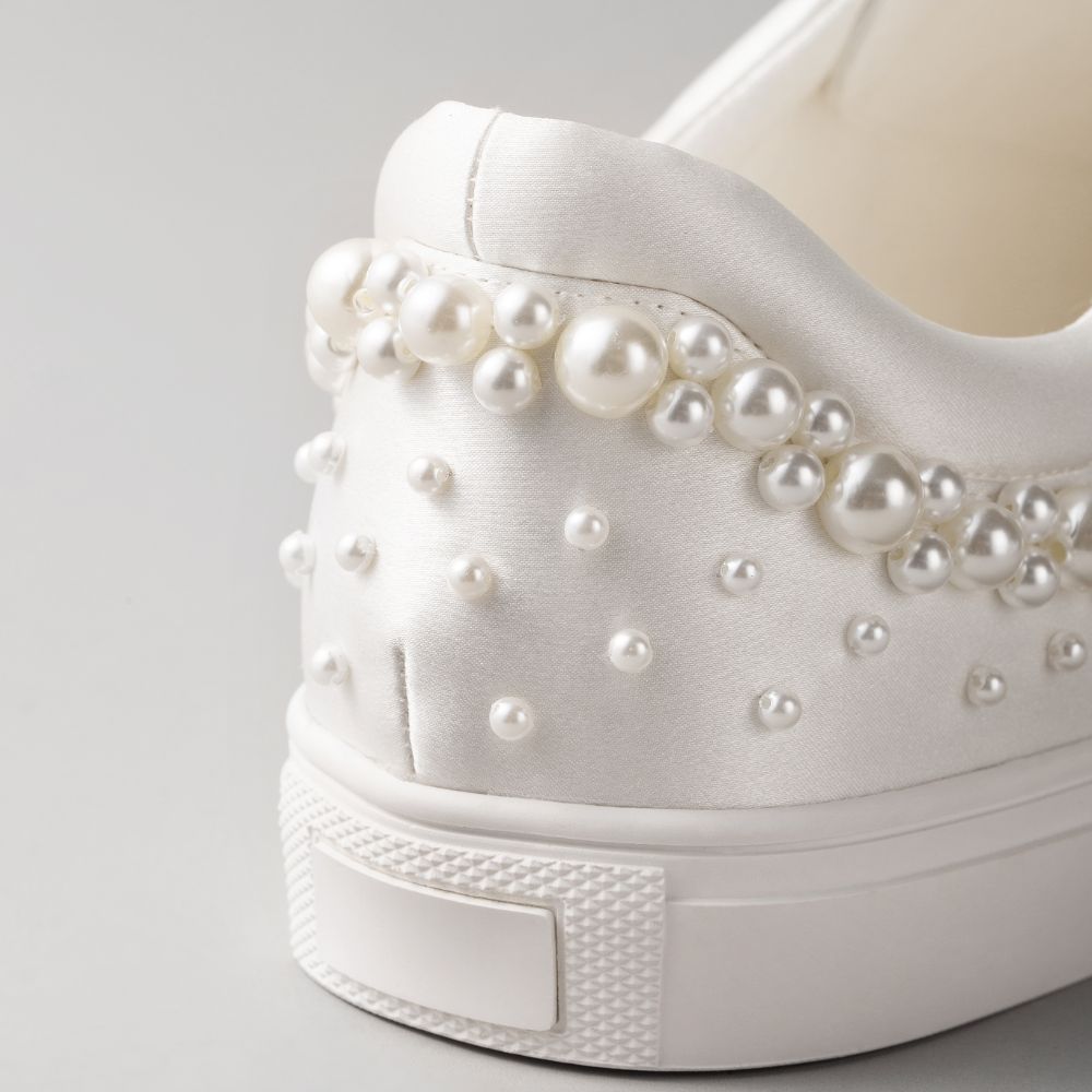 Tessa Pearl Wedding Sneakers | Bella Belle