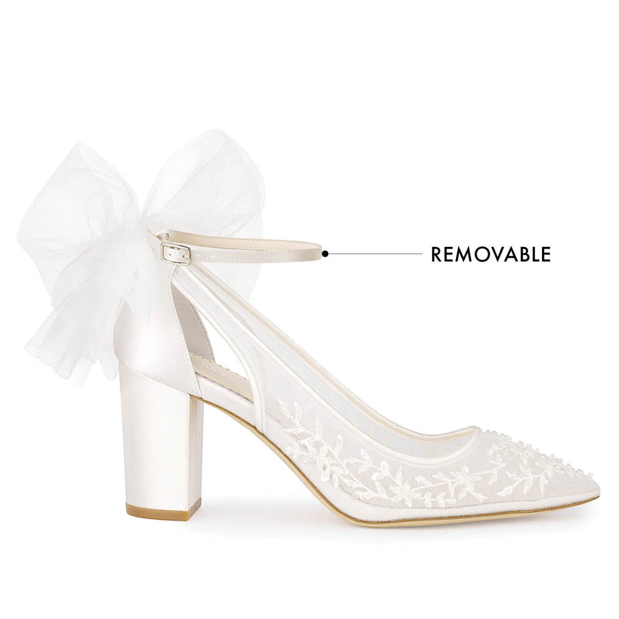 bella belle edna removable ankle strap wedding shoes