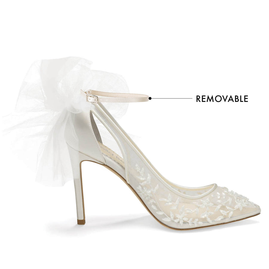 bella belle edna removable ankle strap wedding shoes