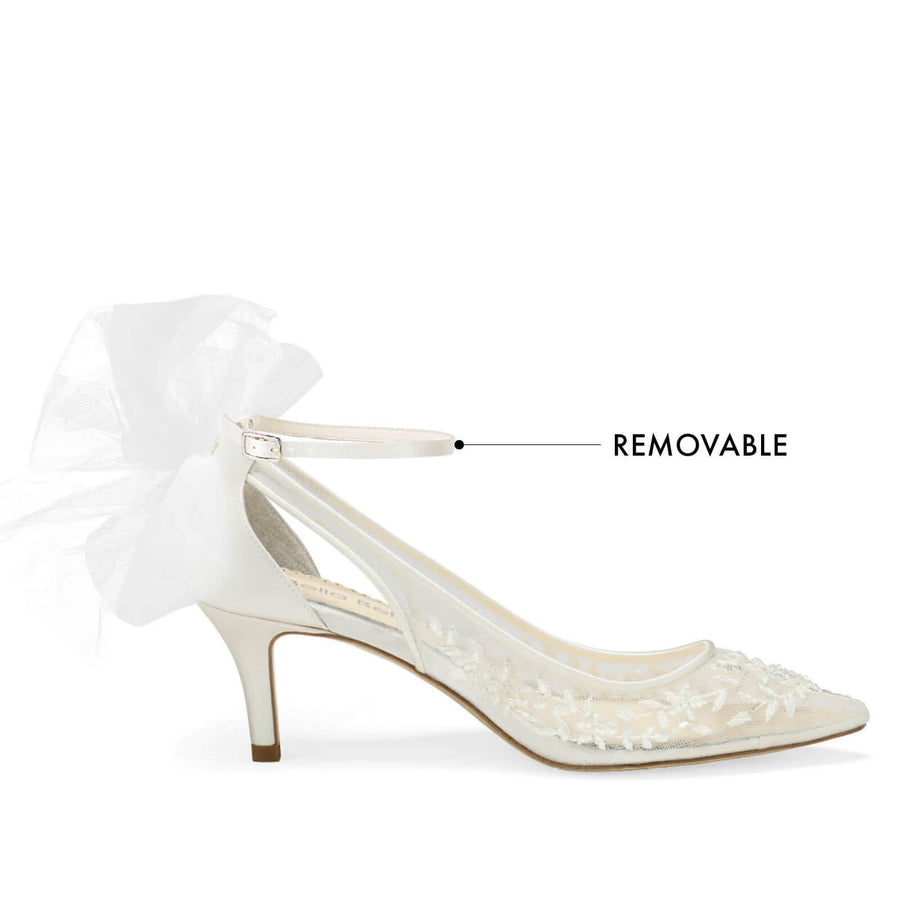 bella belle edna removable ankle strap wedding shoes