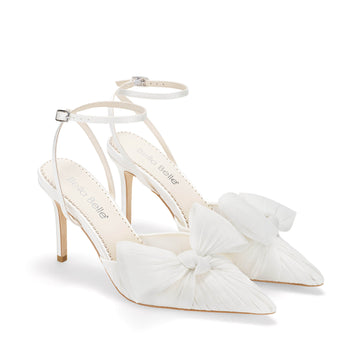 jules Statement Bow Bridal Shoes with Ankle Strap
