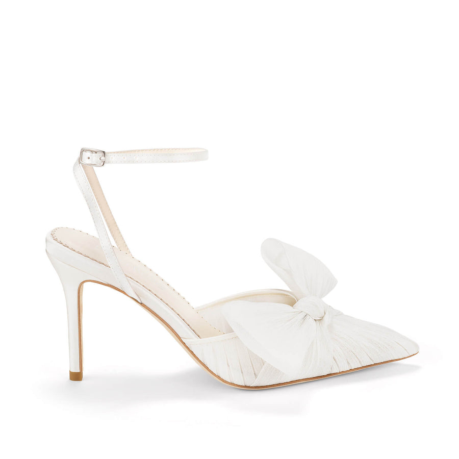 jules Statement Bow Bridal Shoes with Ankle Strap