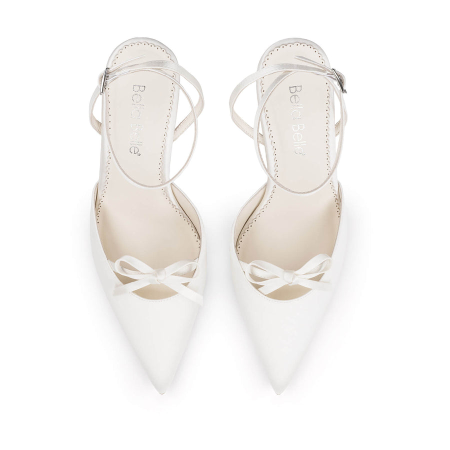lumi Pearl Bridal Pumps with Petite Bow