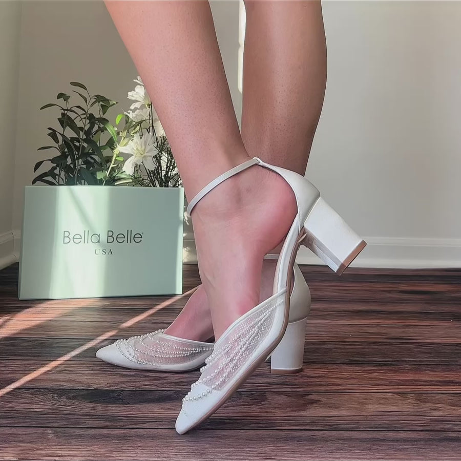 Bella Belle Perla Pearl Block Heels