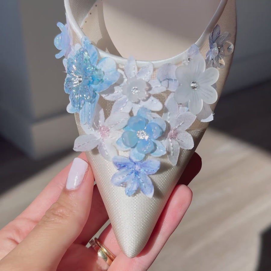 Bella Belle Becca Floral Slingback Heels