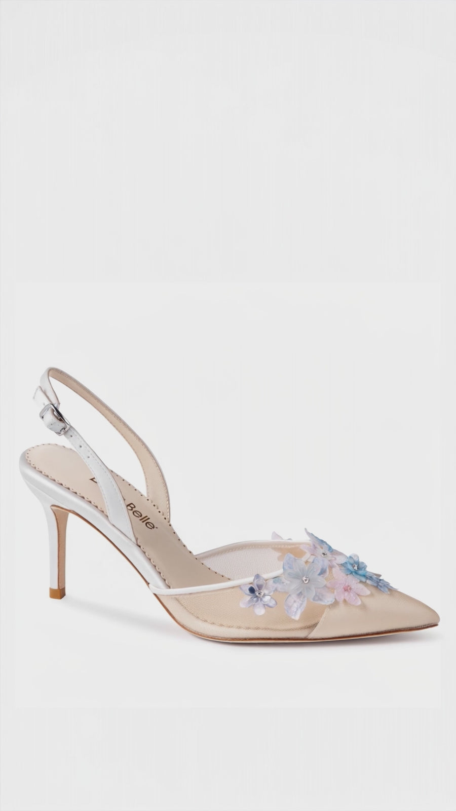bella belle becca floral slingback heels