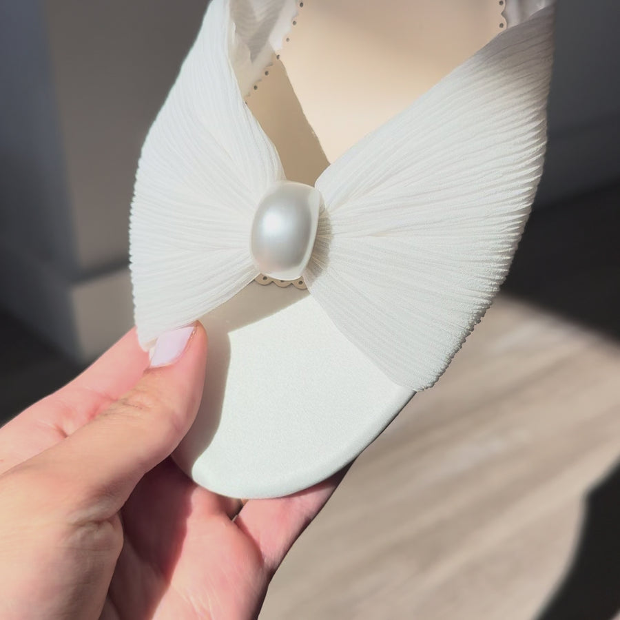 Bella Belle Demi Pearl Tulle Stiletto Bridal Sandals