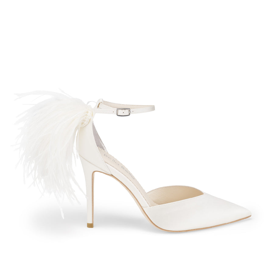 tate Feather Detail Statement Wedding Shoes 4