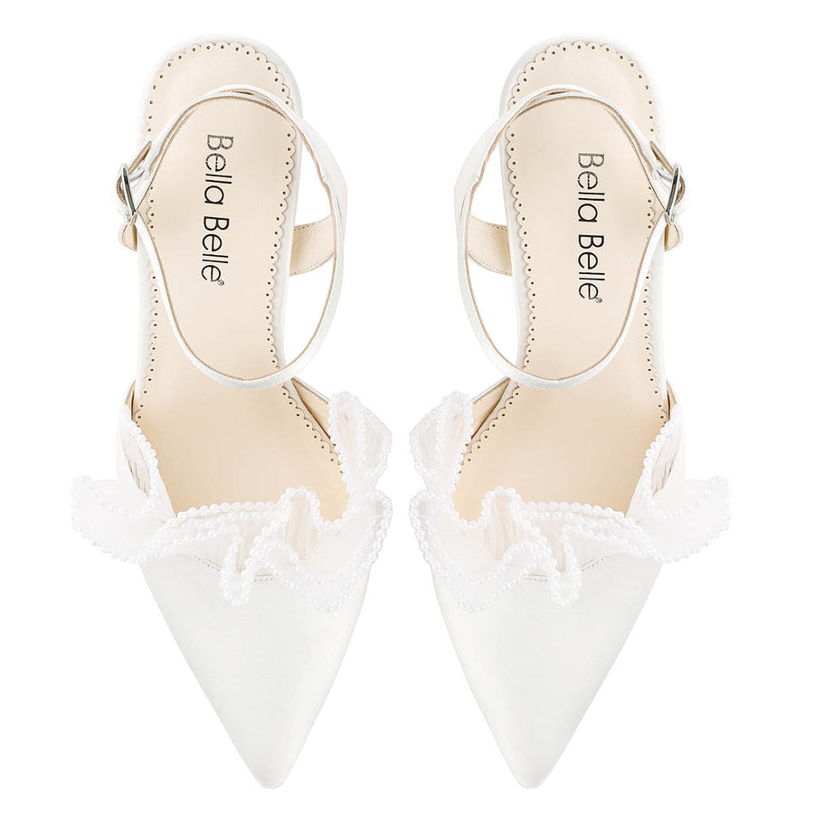 Bella Belle Blaire Double Ankle Strap Ruffle High Heel Shoes