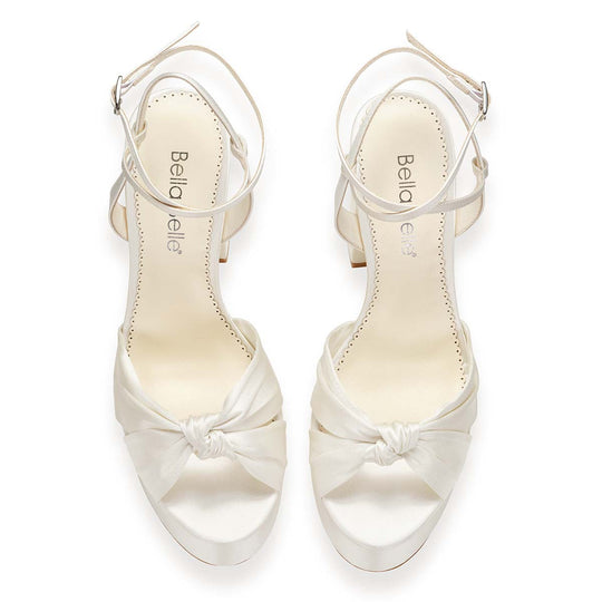 Bella Belle Serafina Open Toe Platform Bridal Sandals