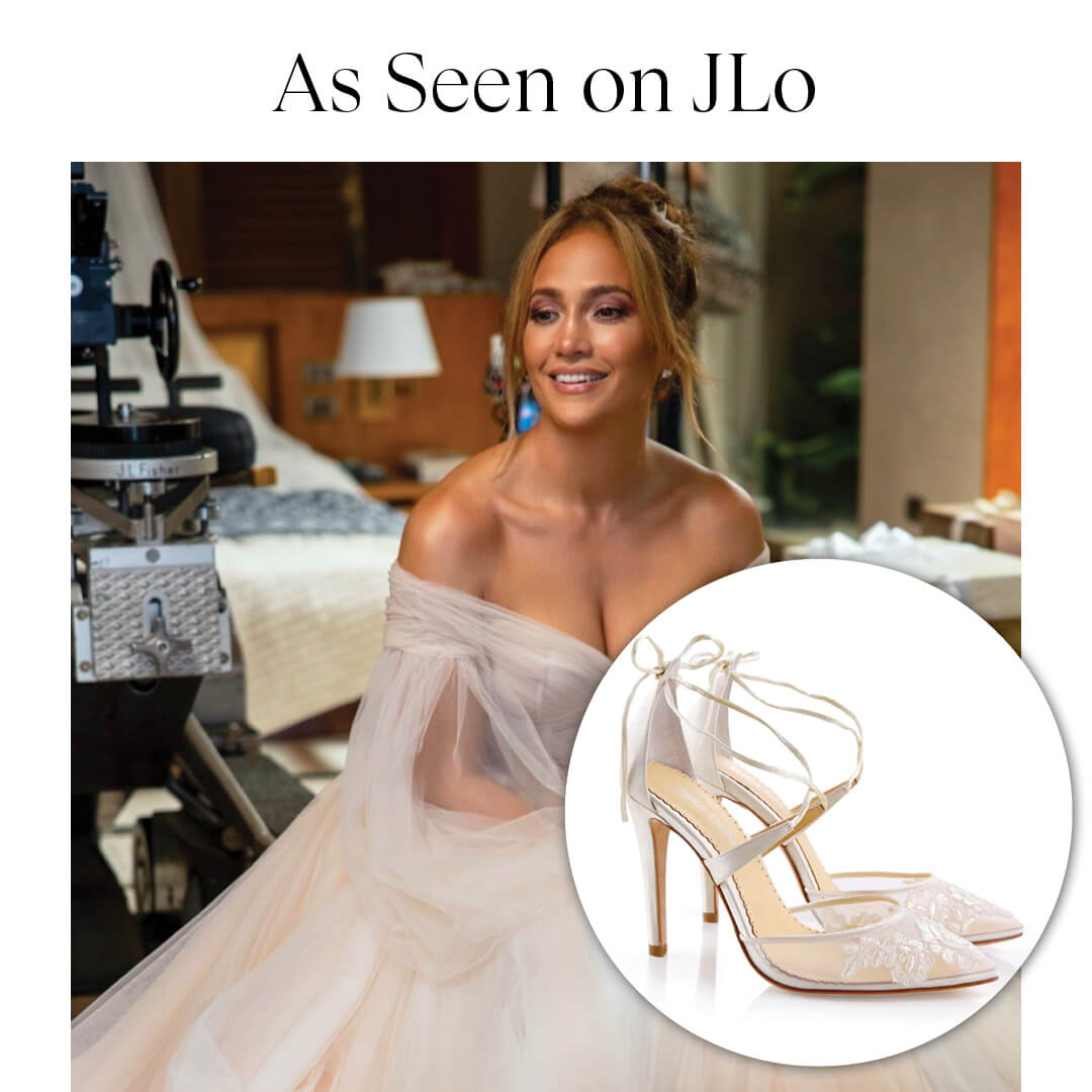 Floral Ivory Lace Kitten Heels - Amelia | Bella Belle