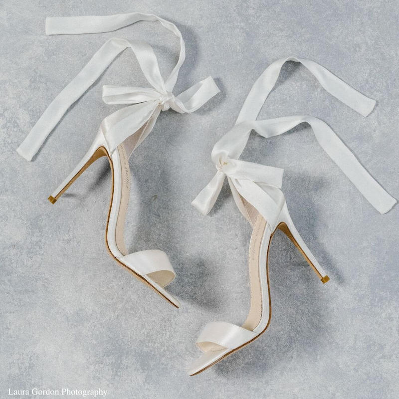 Bella Belle Shoes Anna Ivory Wedding Ankle Tie Shoes Bridal Strappy Heel