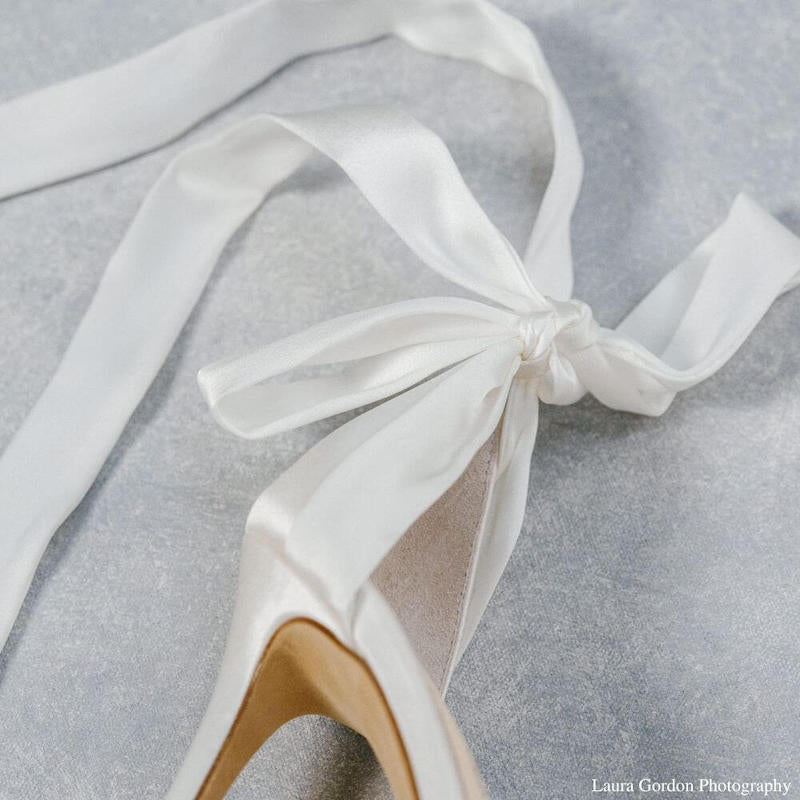 Bella Belle Shoes Anna Ivory Wedding Ankle Tie Shoes Bridal Strappy Heel