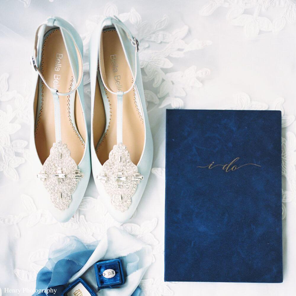 Bella Belle Shoes Annalise Something Blue Art Deco Wedding Shoes