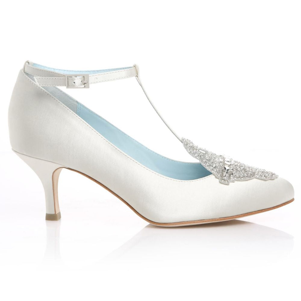 Bella Belle Shoes Annalise White Art Deco Wedding Shoes