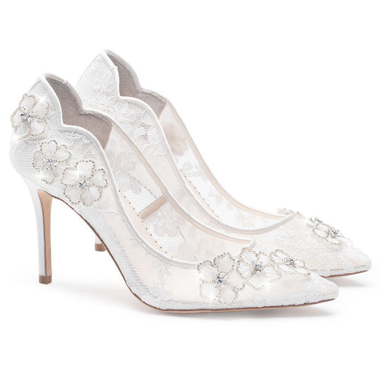 Wedding shoes 3.5 inch heel Clearance