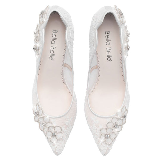 Bella Belle Shoes Aurora Crystal and Lace Bridal Shoes