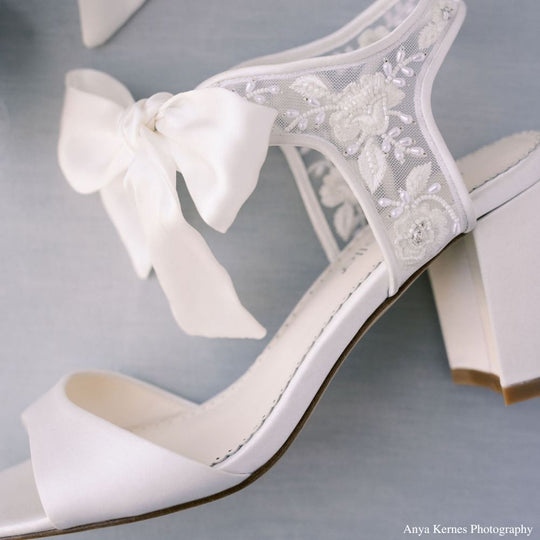 Bella Belle Shoes Camila Block Heel Open-toe Wedding Shoe