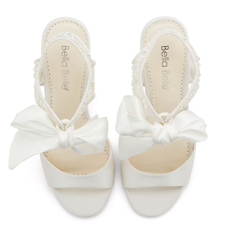 Bella Belle Shoes Camila Block Heel Open-toe Wedding Shoe