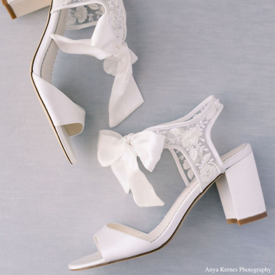 Bella Belle Shoes Camila Block Heel Open-toe Wedding Shoe