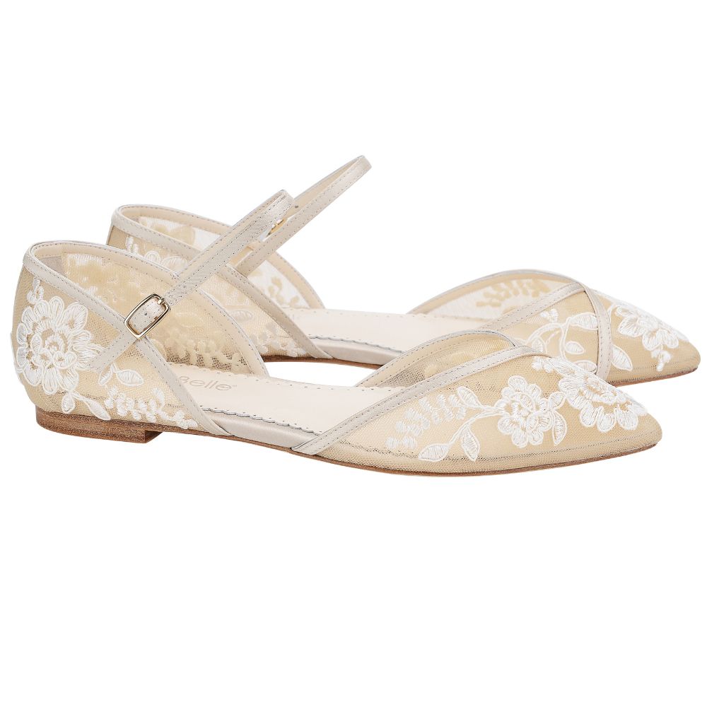 Celia Wedding Lace DOrsay Flats Wedding