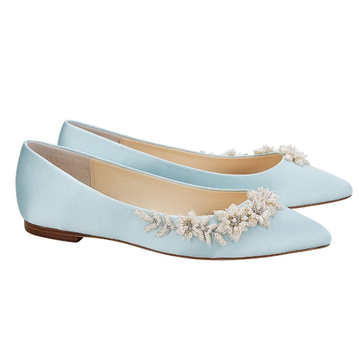 Bella Belle Women's Blue Wedding / Bridal Shoes - Flats - Size 5.5 Bella Belle Women's Blue Wedding / Bridal Shoes - Flats - Size 5.5