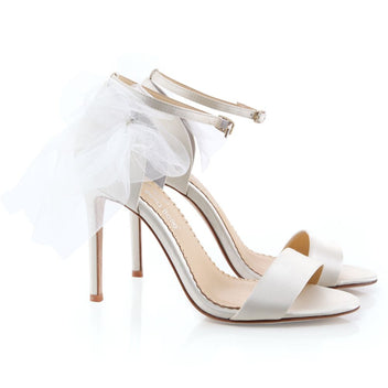 Ivory Wedding Shoes With Bow, Elise | Bella Belle