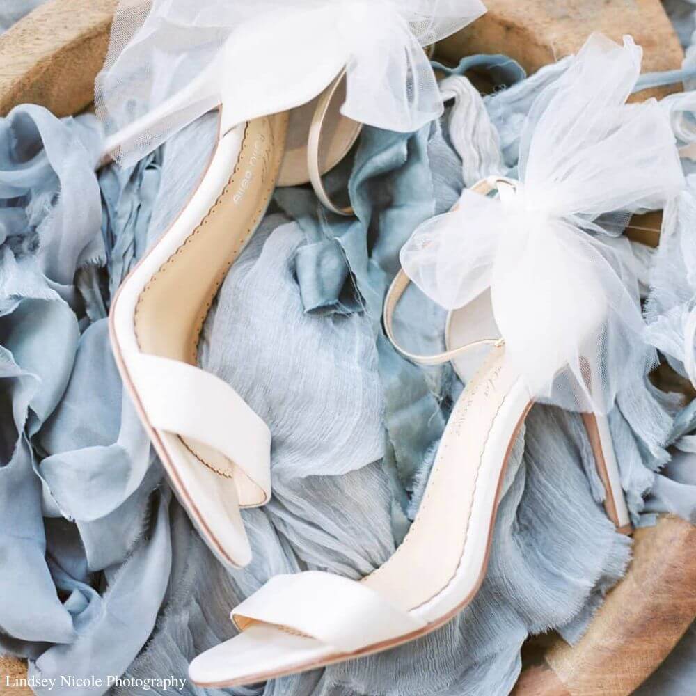 Ivory Wedding Shoes With Bow, Elise   Bella Belle