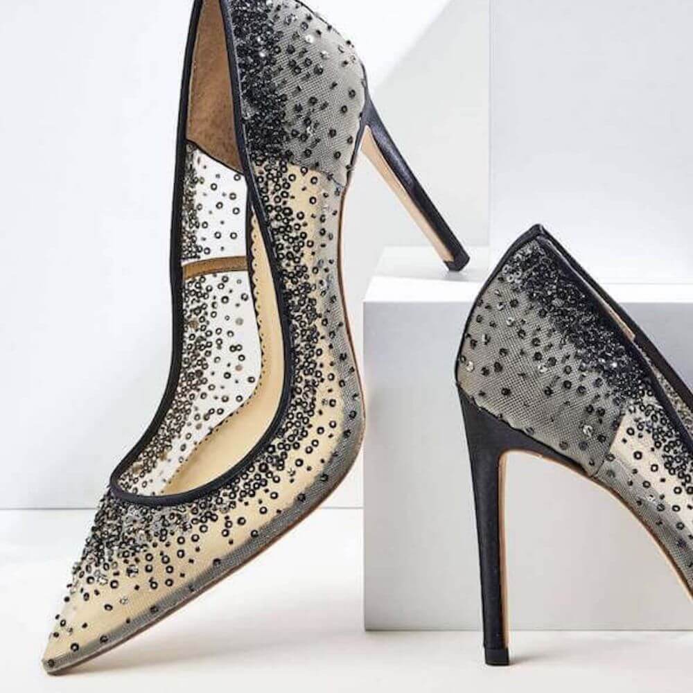 Black Glitter Heels – StylePhase SA