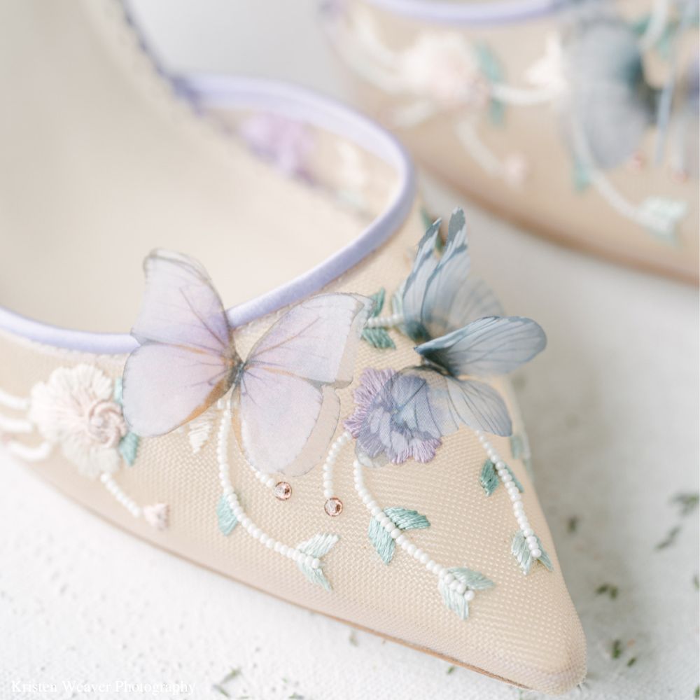 bella belle shoes estelle garden lavender low heel with butterflies 2