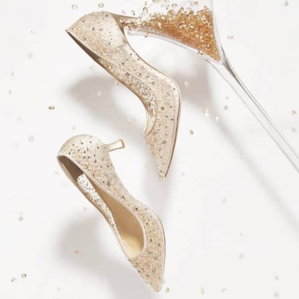 Nude sequin shoes Clearance