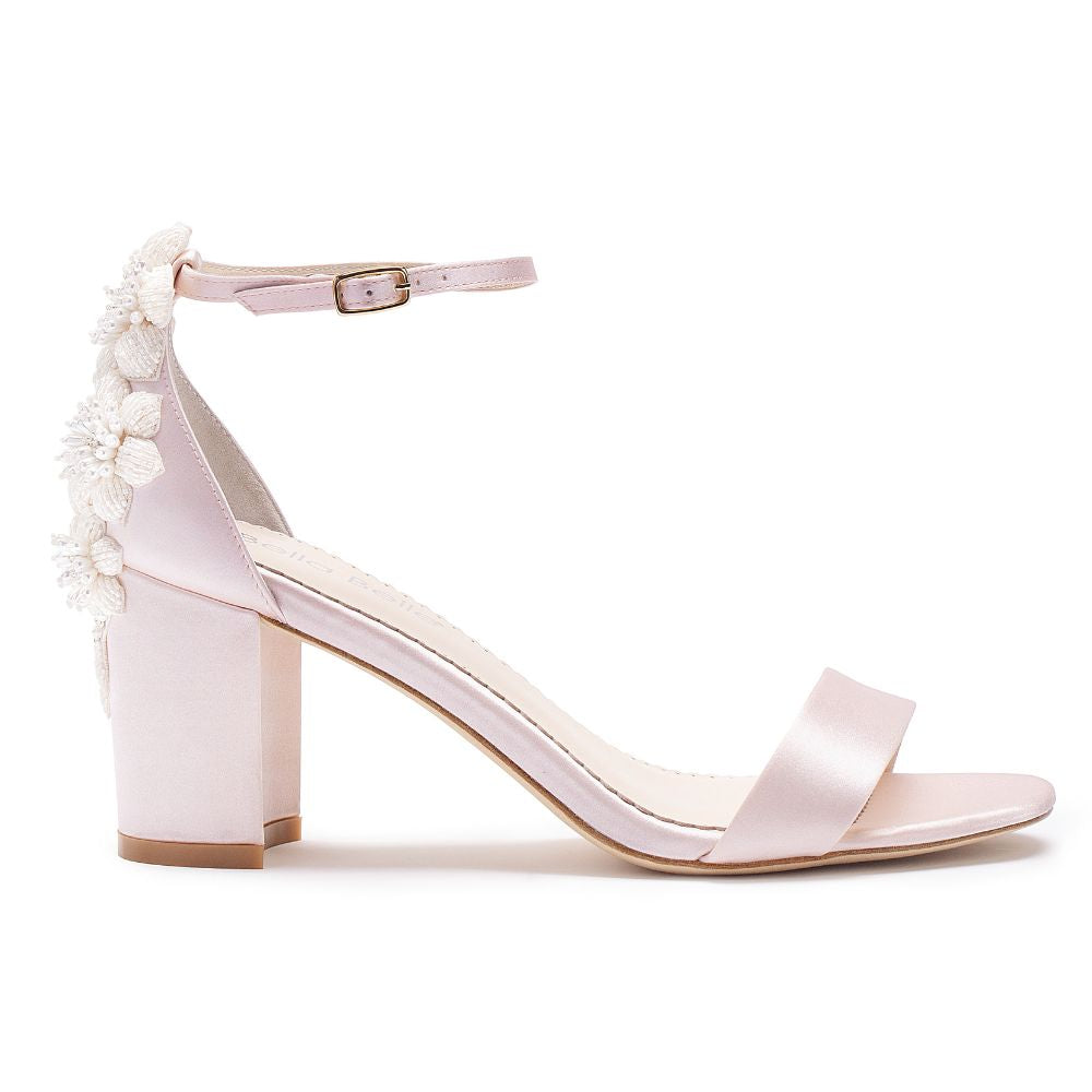 Pearl White Sandal-Strap Heels - Tulleen.com