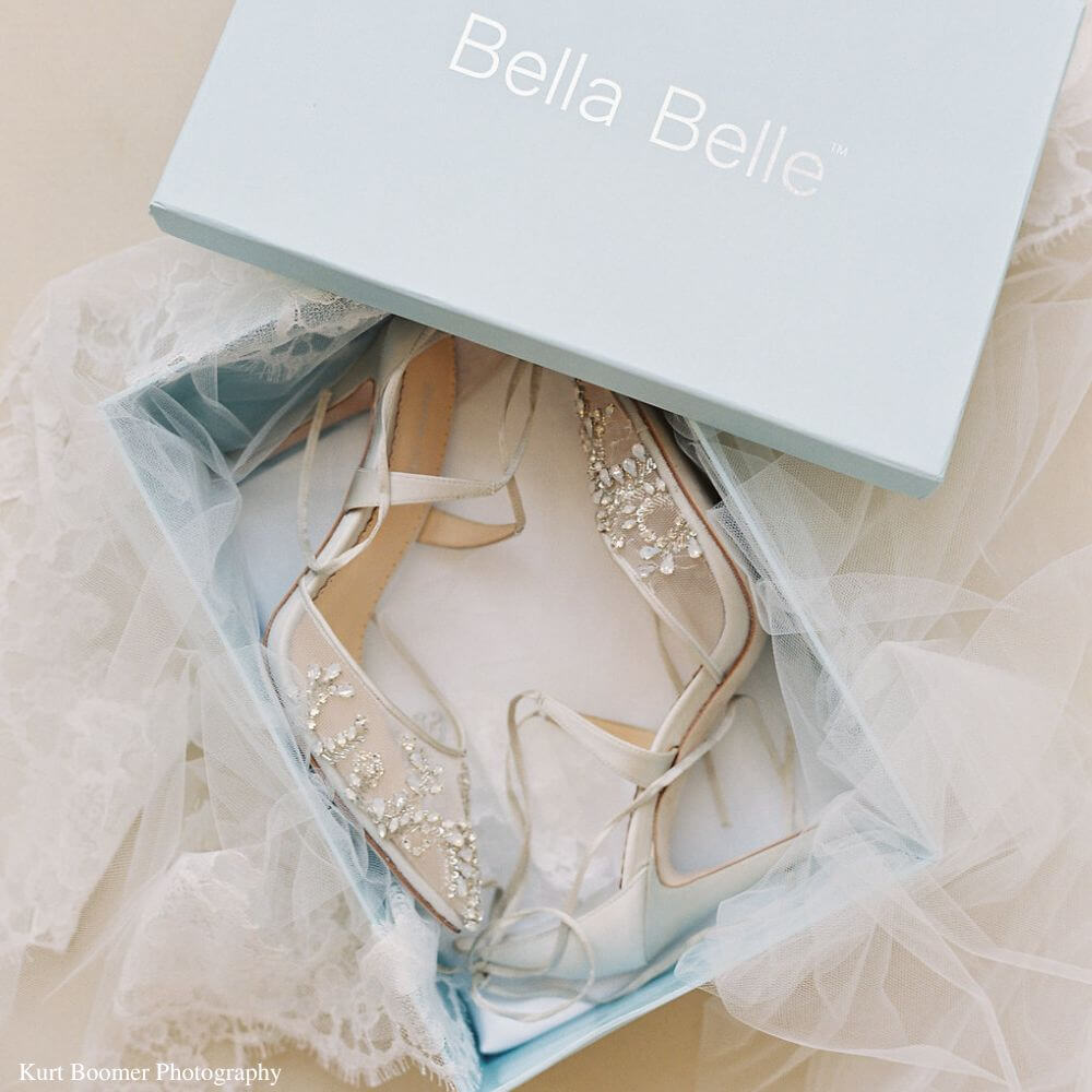 Bella Belle Shoes Florence Embellished Ivory Crystal Wedding Heels