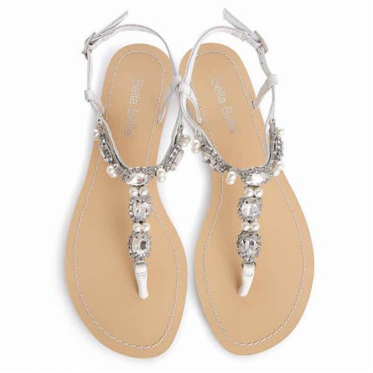 Bella Belle Shoes Hera Silver Pearl Wedding Shoes
