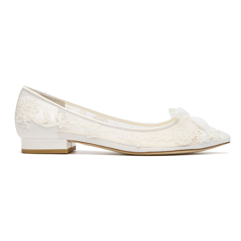 Bella Belle Shoes Isabella Bridal Embroidered Lace Ballet Flats