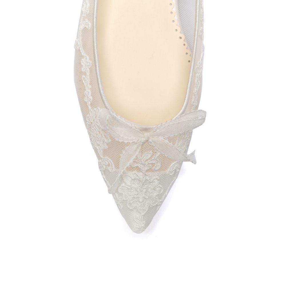 Bella Belle Shoes Isabella Bridal Embroidered Lace Ballet Flats