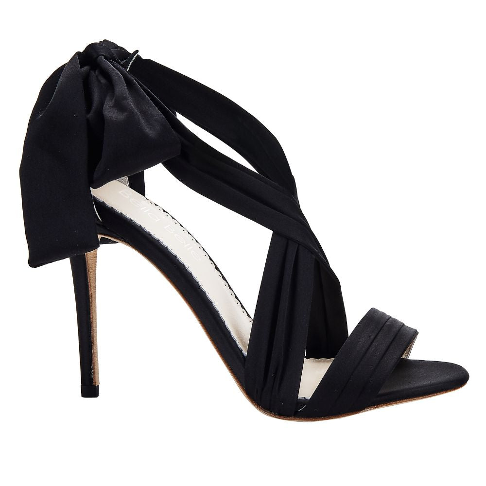 Buckle sandals female fairy style bow rhinestone black high heels women's  stiletto at Rs 1899.00 | Shoe Heels | ID: 2853057173912
