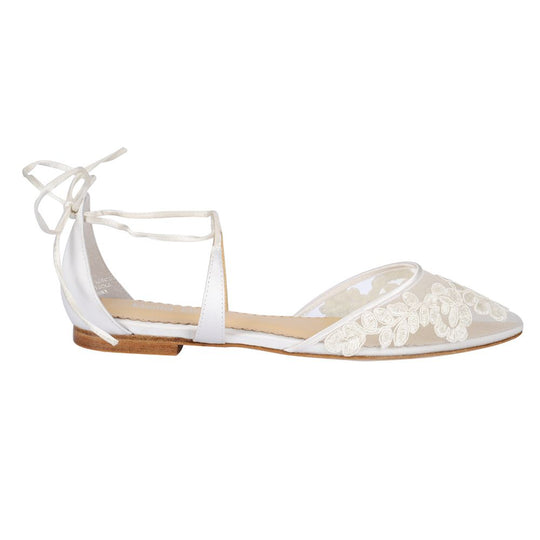 Alicia Lace Wedding Ballet Flats Bella Belle - Main Image
