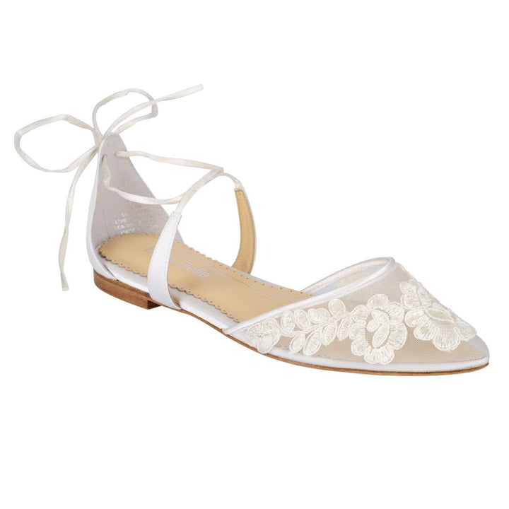 Alicia Lace Wedding Ballet Flats Bella Belle - Main Image