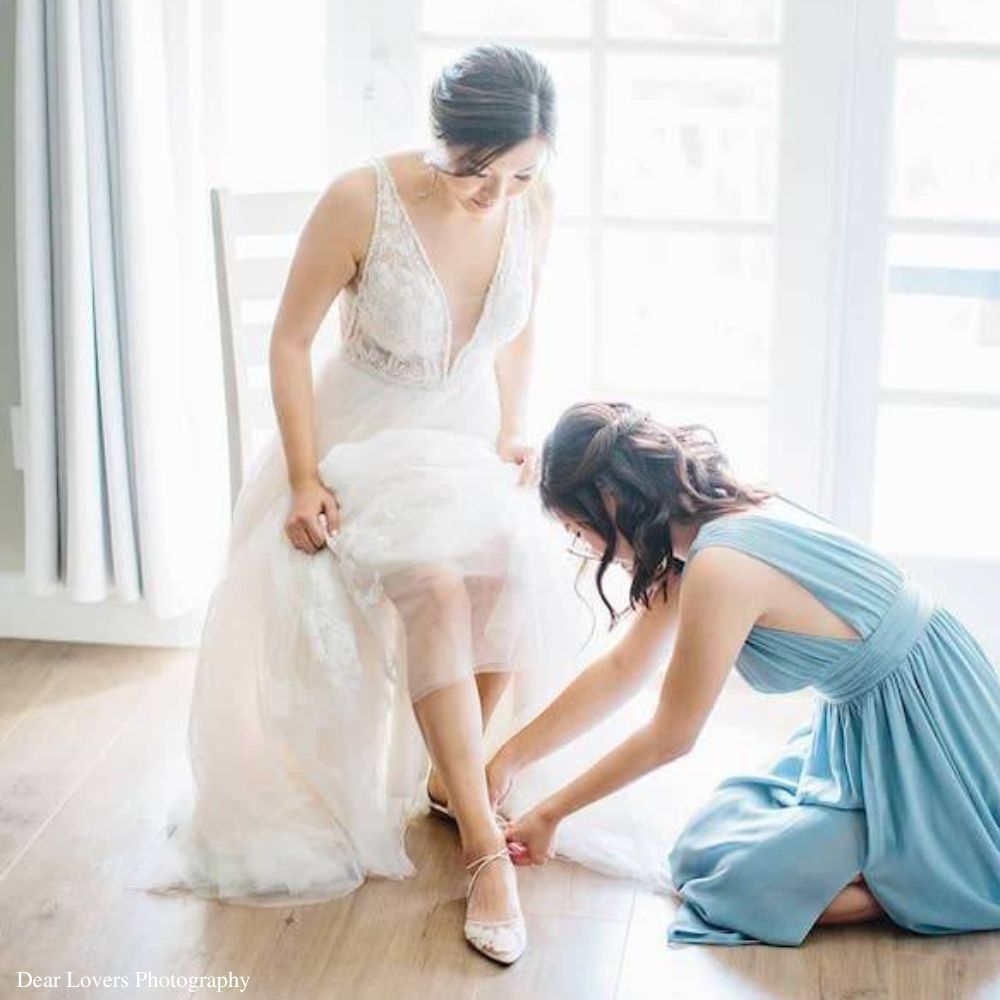 Bella Belle Lace Wedding Ballet Flats Alicia Ivory