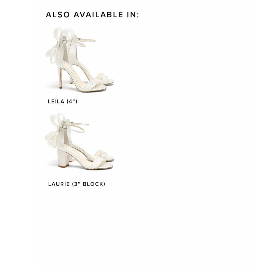 Bella Belle Shoes Laurie Lace Bow Block Heel