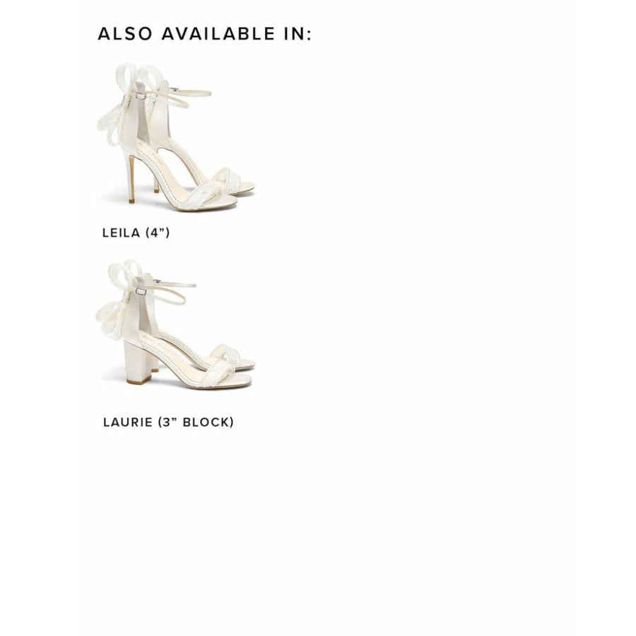 Bella Belle Shoes Leila Lace Bow Wedding Shoes with Stiletto Heel