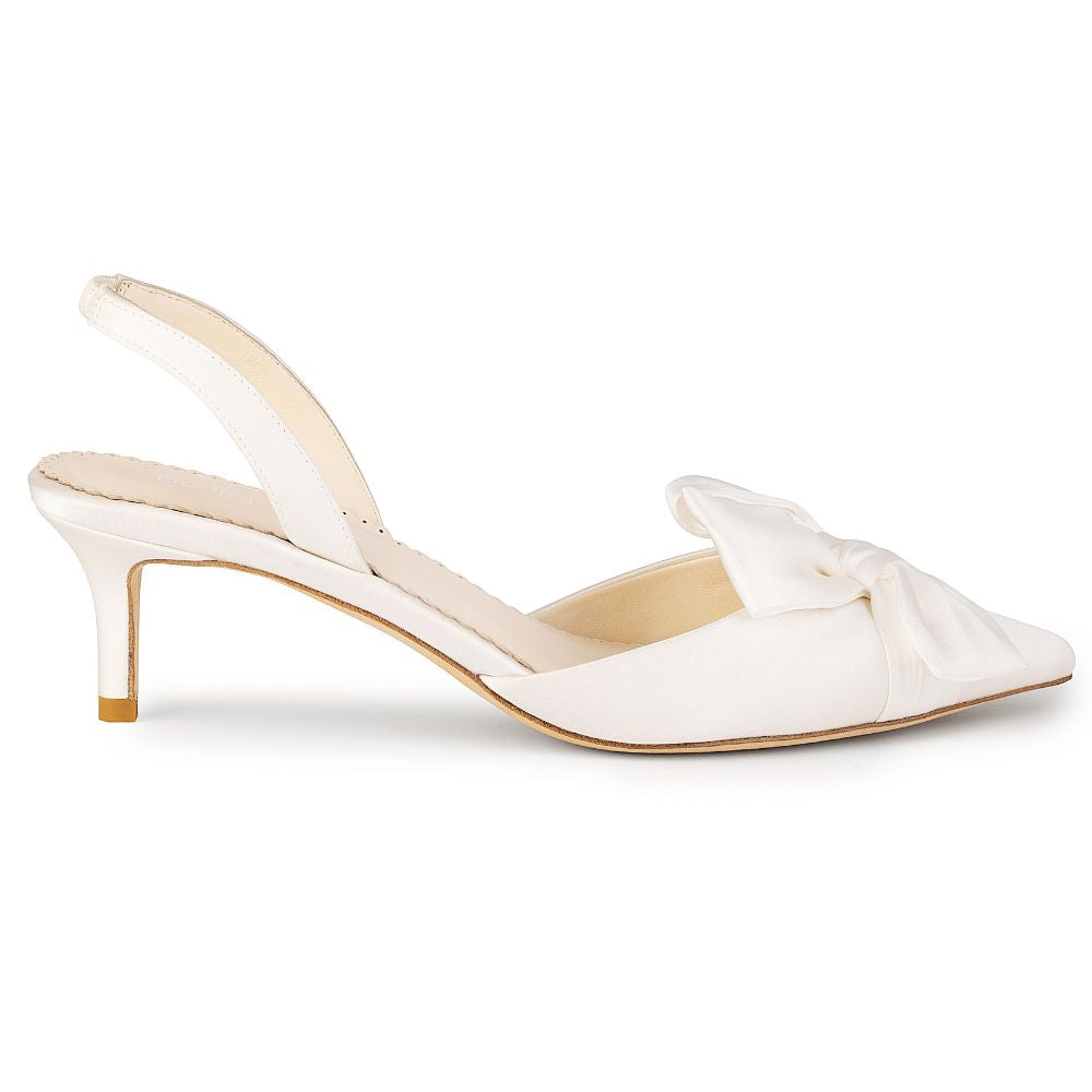Bella Belle Shoes Reagan Low Heels with Bow for Brides