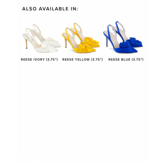 Bella Belle Shoes Reese Blue Slingback Heels with Knotted Bow