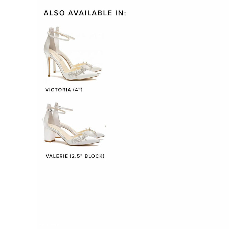 Bella Belle Shoes Valerie Crystal Vine Rhinestone Block Heel